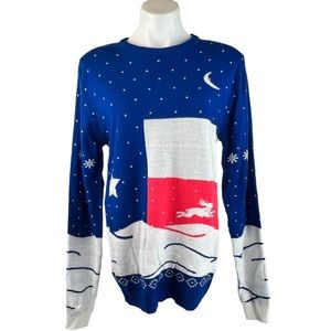 Vintage Shinesty Texas Flag Motif Ugly Sweater Mens S Womens L